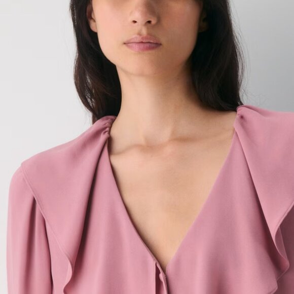 NWT Aritzia WILFRED Paradise Blouse Frozen Berry - Picture 4 of 10